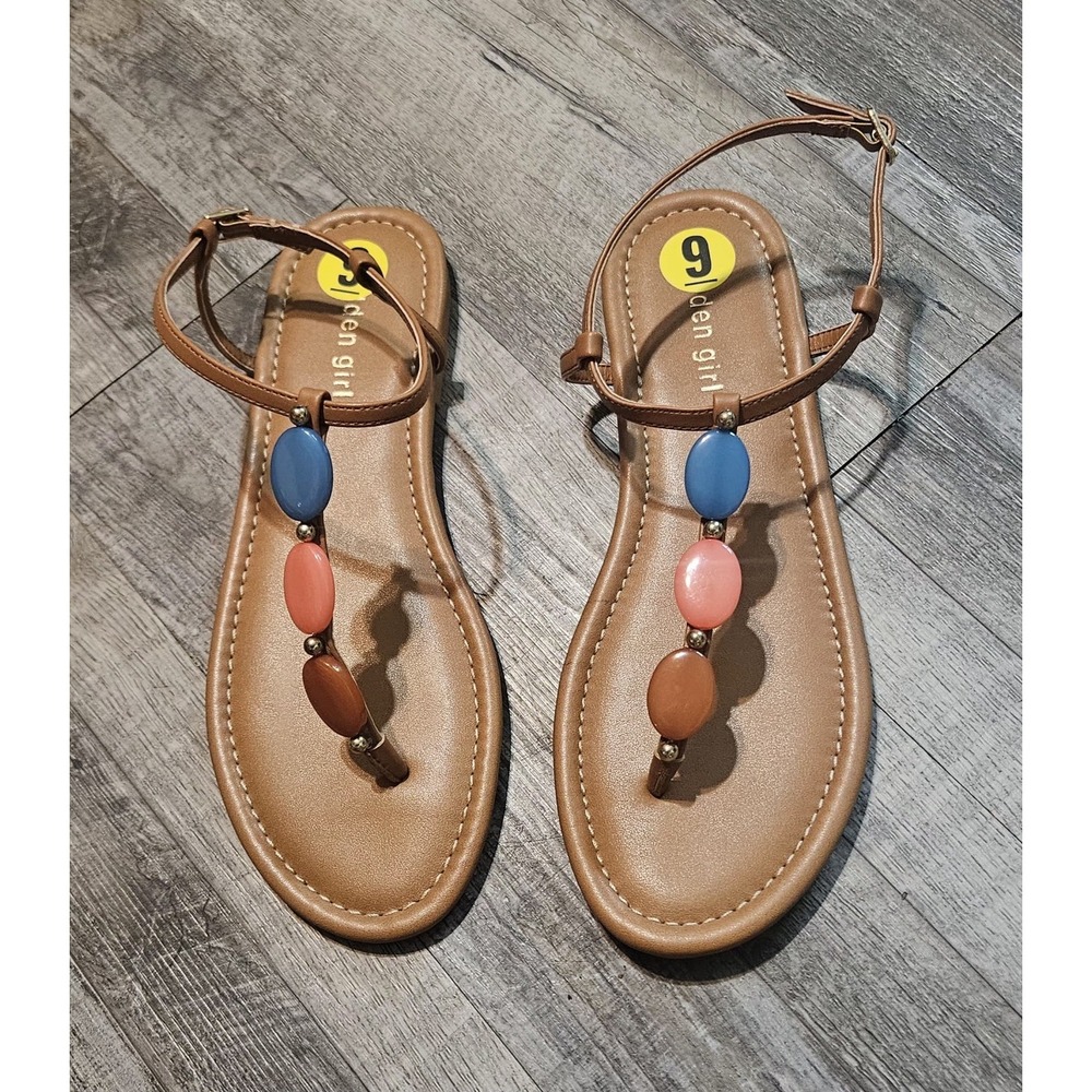 🩷🩵Madden Girl Pebble Women's Brown Thong Sandals Size 9M💚🩷